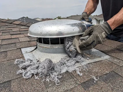 Cleaning Dryer Vent On Roof in Lakewood