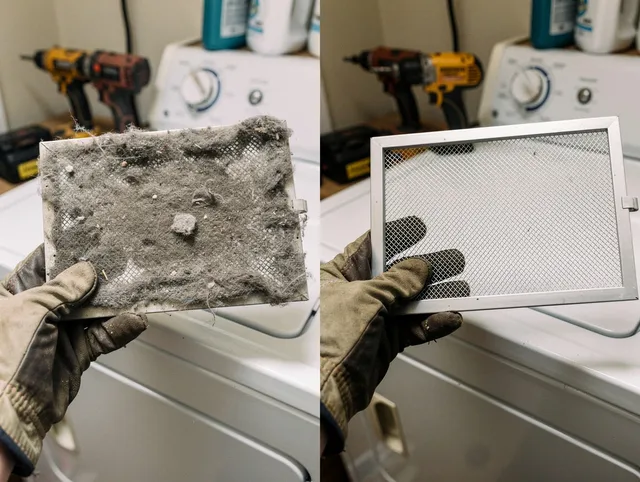 Professional lint trap cleaning by Lakewood Dryer Vent Cleaning in Lakewood