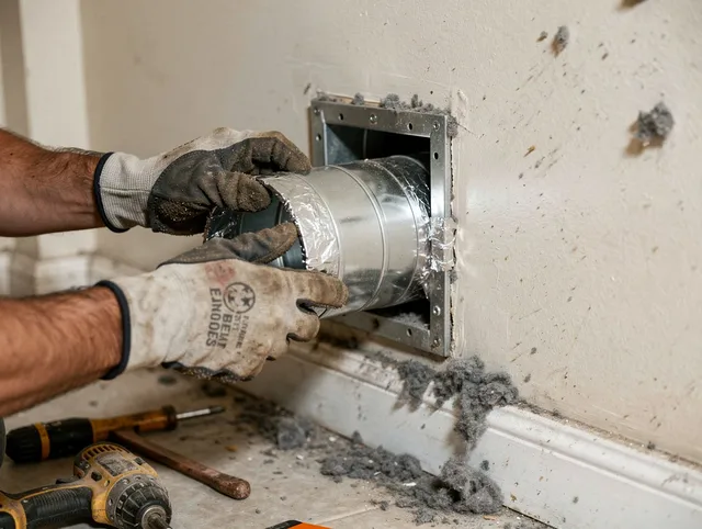 Professional dryer vent repair and installation by Lakewood Dryer Vent Cleaning in Lakewood