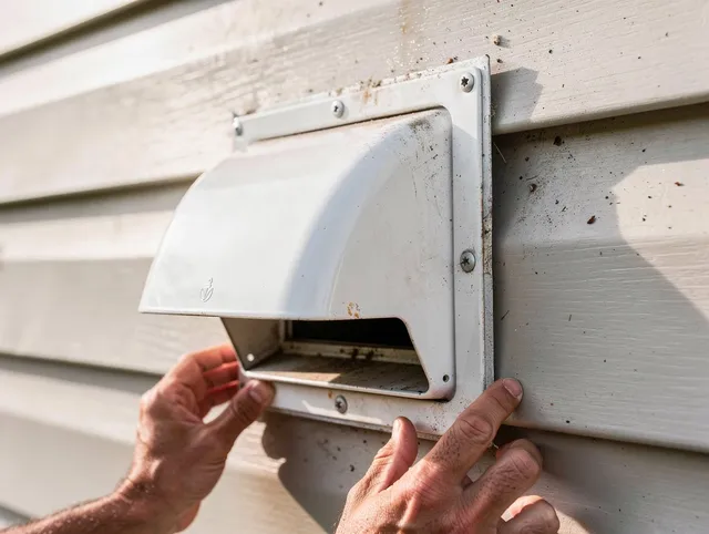 Lakewood Dryer Vent Cleaning technician delivering thorough residential dryer vent cleaning service in Lakewood